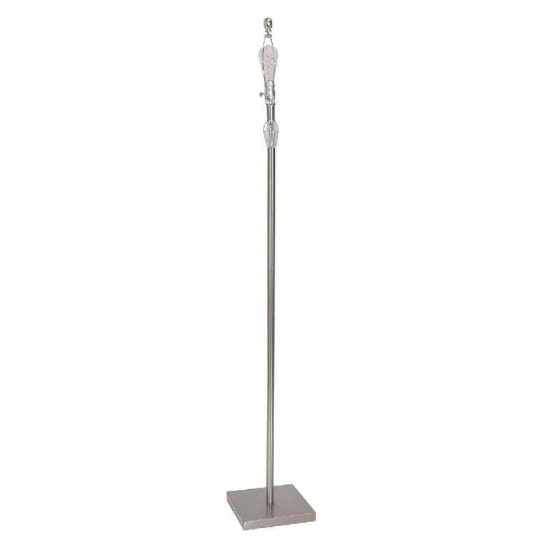 61 Inch 3 Piece Metal Floor Lamp And Table Lamps Set Silver-zoom-