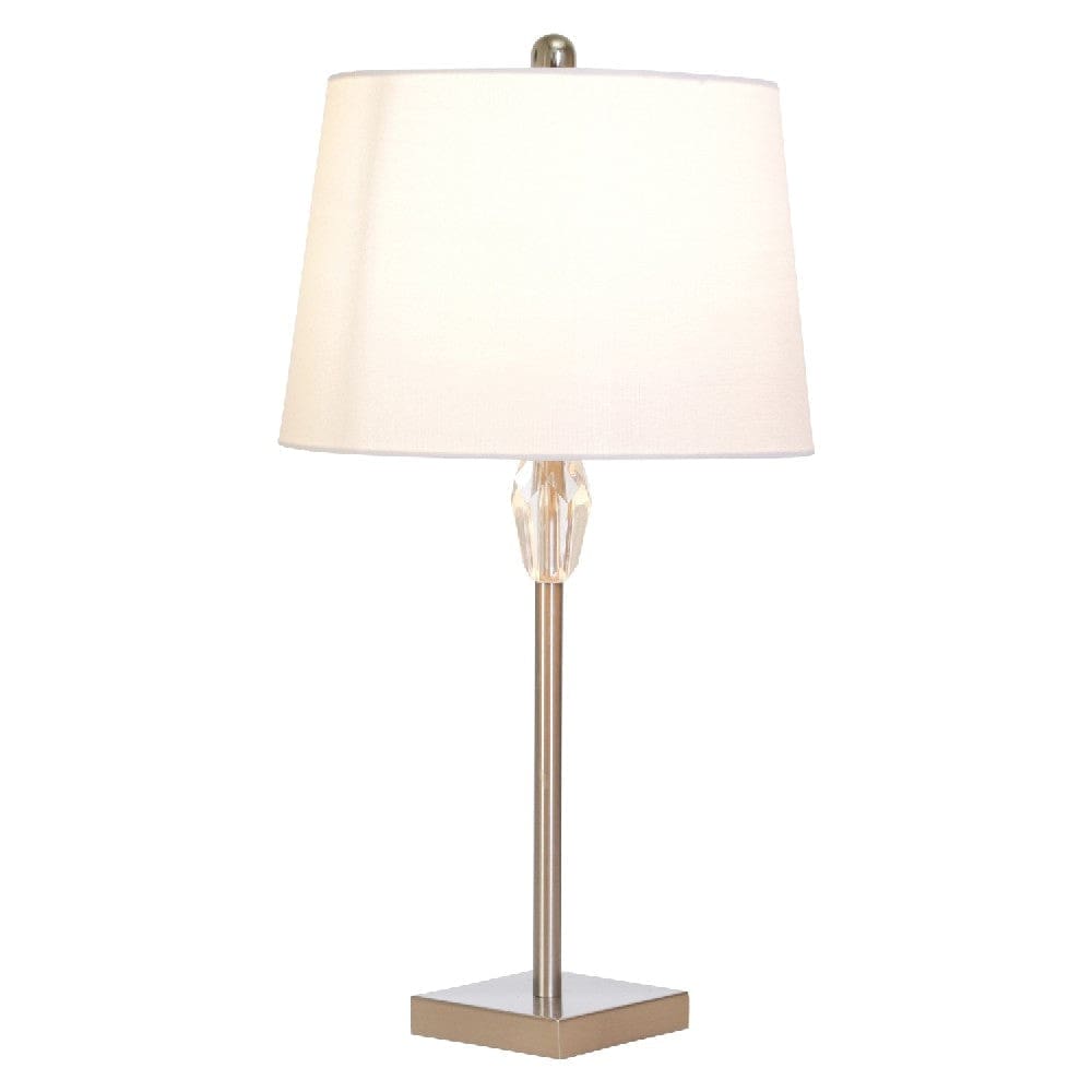 61 Inch 3 Piece Metal Floor Lamp And Table Lamps Set Silver-zoom-4