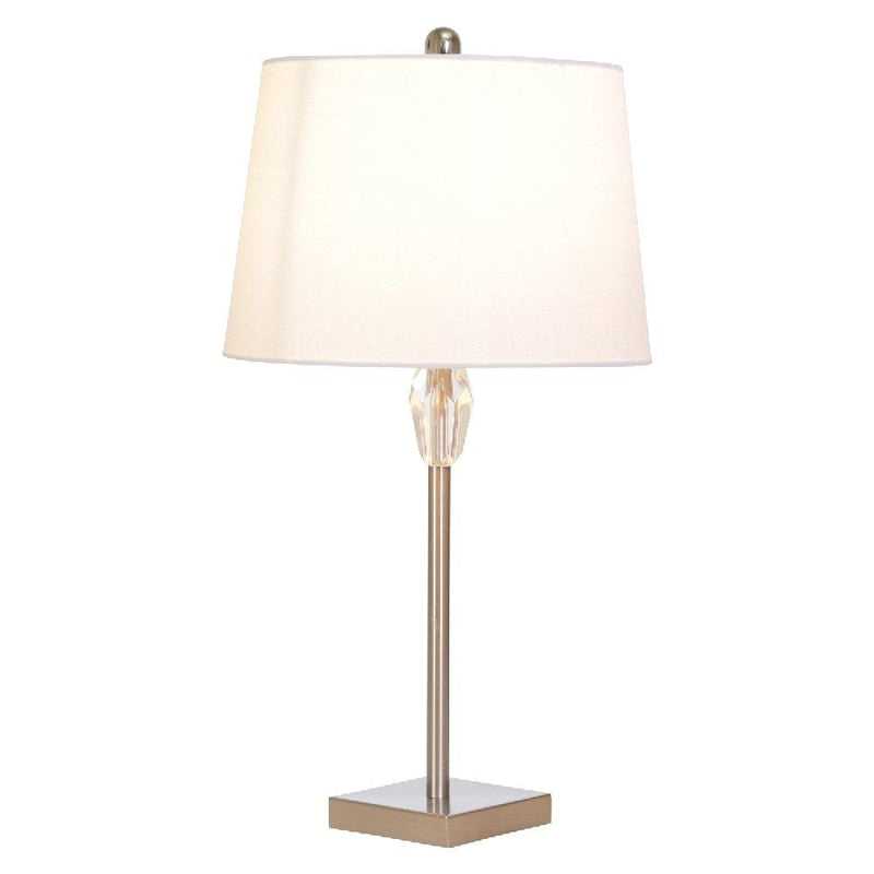 61 Inch 3 Piece Metal Floor Lamp And Table Lamps Set Silver-zoom-