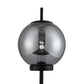 20 Inch Table Lamp with Spherical Glass Shade Black