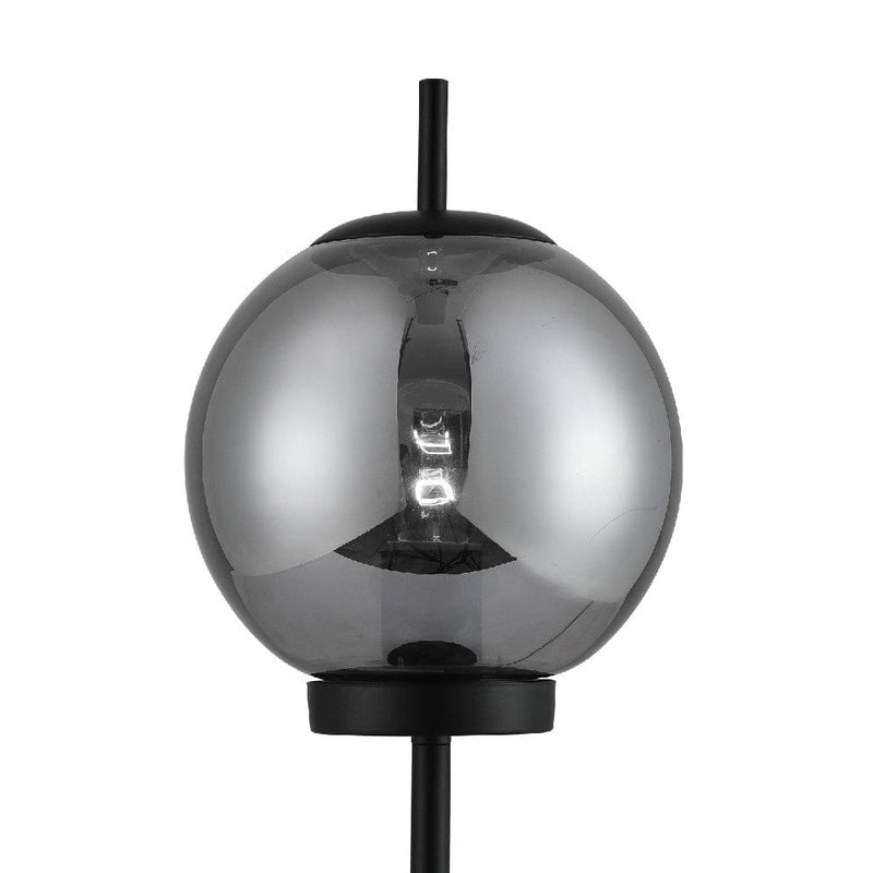 20 Inch Table Lamp with Spherical Glass Shade Black-zoom-