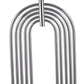28 Inch Abstract Table Lamp with Metal Dome Shade Silver
