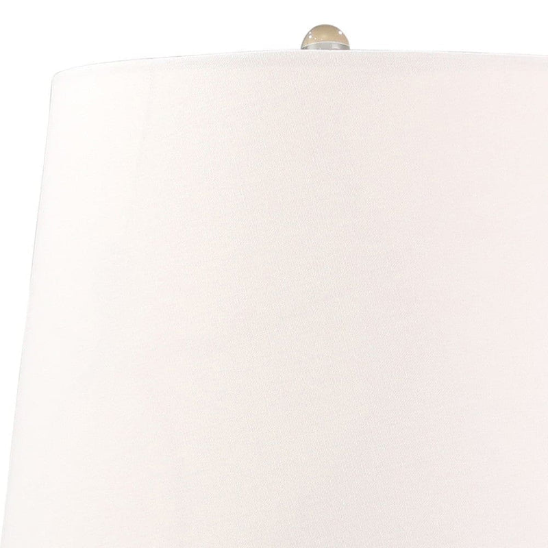 36 Inch Faceted Table Lamp with Bowling Pin Shape Black-zoom-