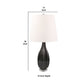 36 Inch Faceted Table Lamp with Bowling Pin Shape Black