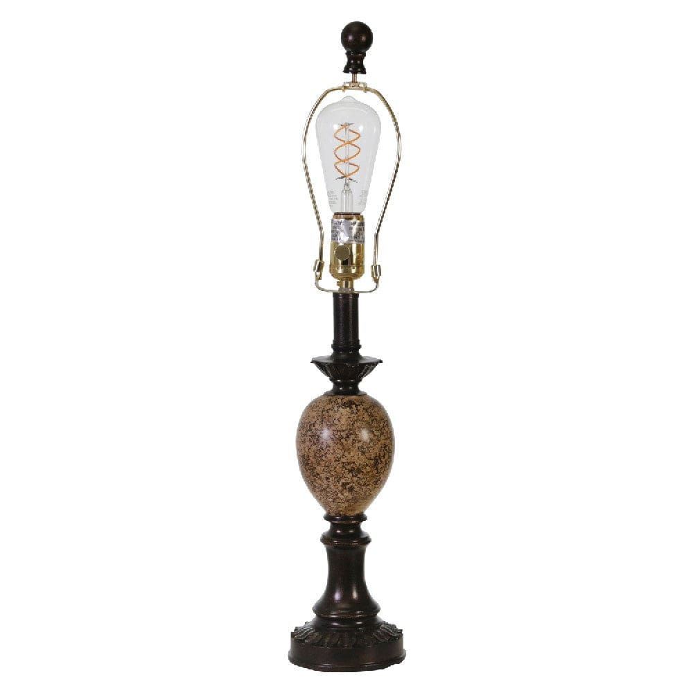 25 Inch Classy Table Lamps with Empire Shade Set of 2 Brown-zoom-4