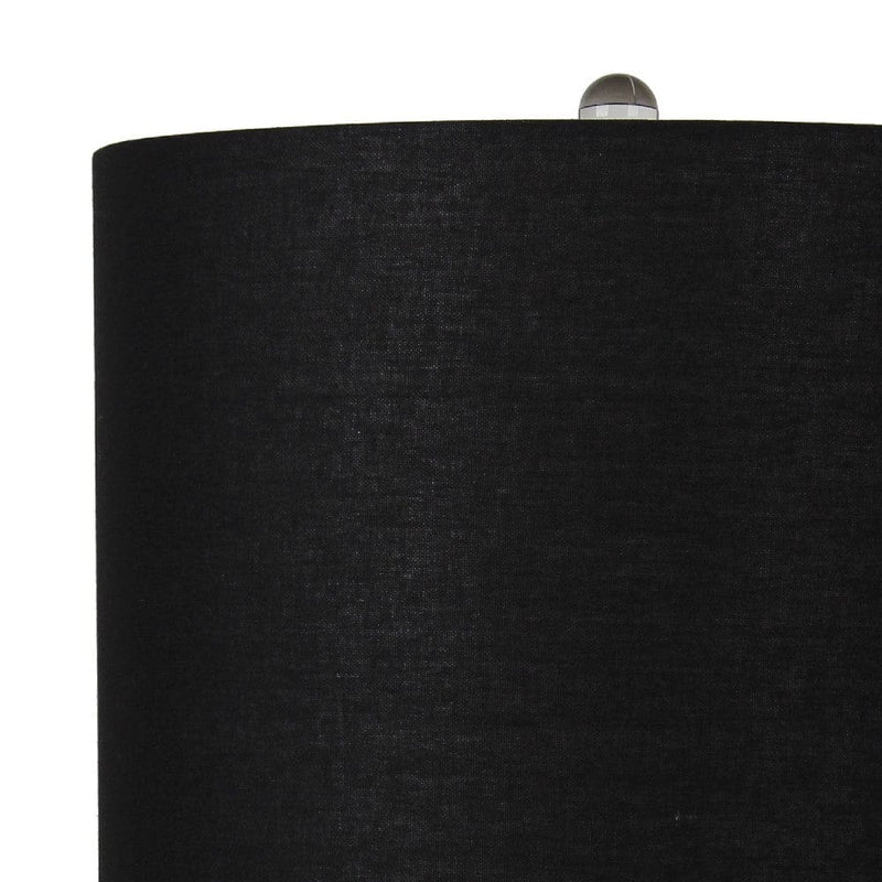 27 Inch Table Lamp with Stylized Spiral Ceramic Base Teal-zoom-