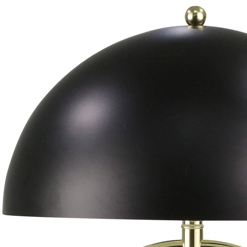 28 Inch Abstract Table Lamp with Metal Dome Shade Black-zoom-