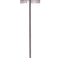 64 Inch Floor Lamp With Mesh Shade And Hanging Beads Black