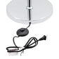65 Inch Floor Lamp With 3 Flared Glass Accent Arms Silver