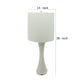 38 Inch Table Lamp with Textured Shell Style Body White