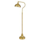 60 Inch Metal Curved Floor Lamp Adjustable Dome Shade Brass