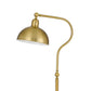 60 Inch Metal Curved Floor Lamp Adjustable Dome Shade Brass