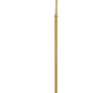 60 Inch Metal Curved Floor Lamp Adjustable Dome Shade Brass