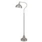 60 Inch Metal Curved Floor Lamp Adjustable Dome Shade Silver