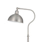 60 Inch Metal Curved Floor Lamp Adjustable Dome Shade Silver