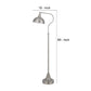 60 Inch Metal Curved Floor Lamp Adjustable Dome Shade Silver
