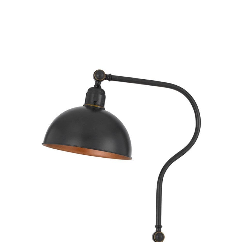 60 Inch Metal Curved Floor Lamp Adjustable Bronze Black-zoom-2