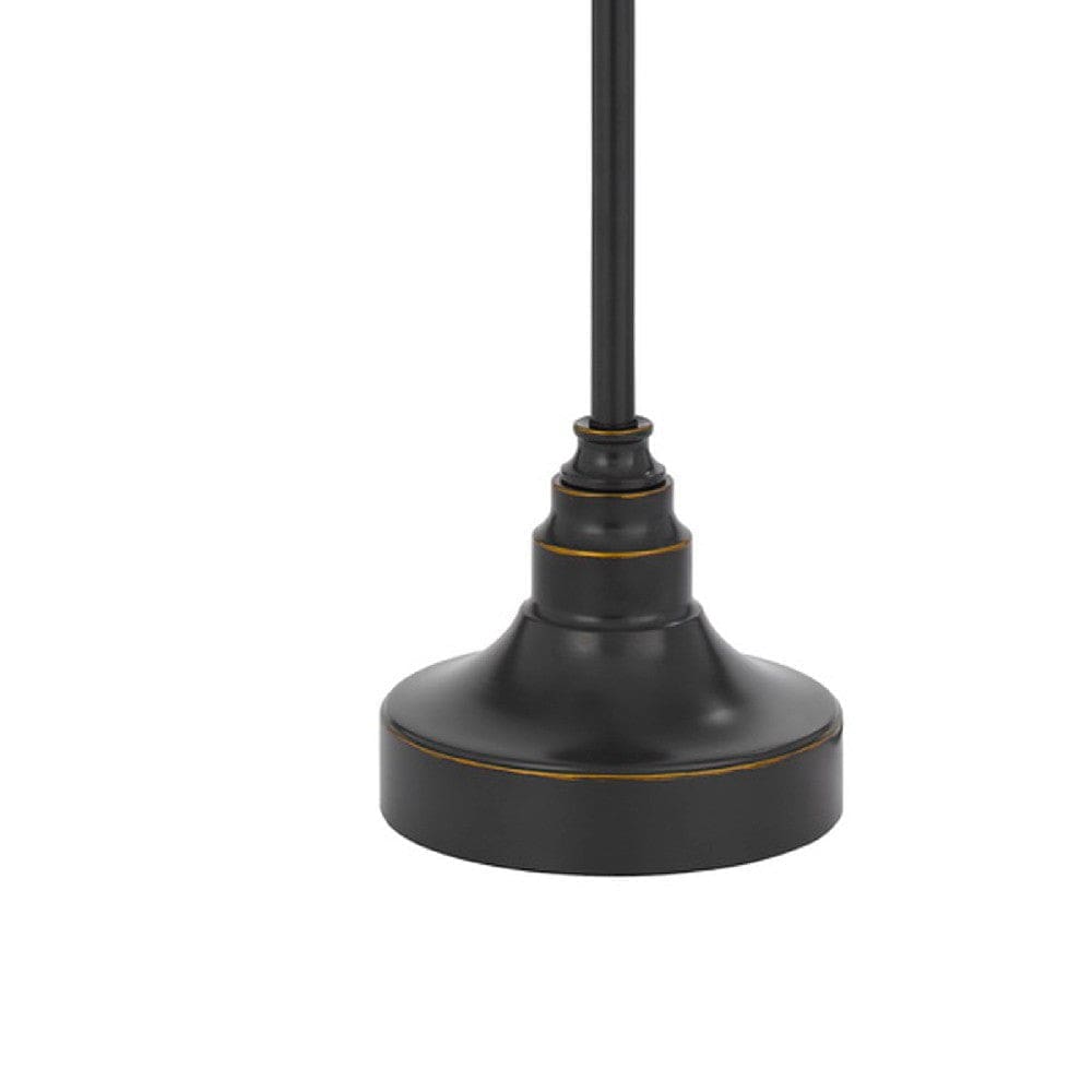 60 Inch Metal Curved Floor Lamp Adjustable Bronze Black