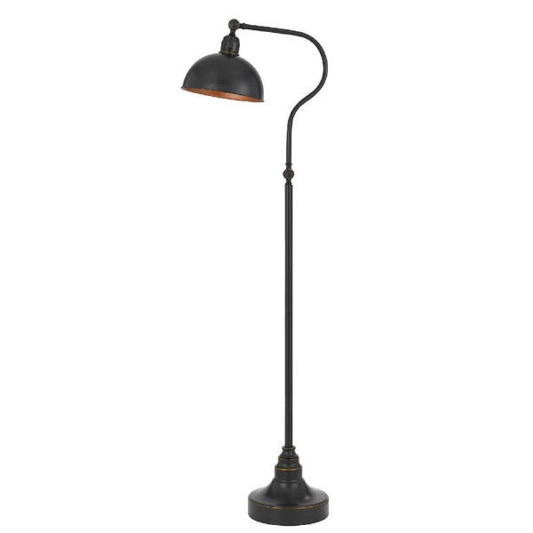 60 Inch Metal Curved Floor Lamp Adjustable Bronze Black