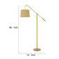 68 Inch Adjustable Arc Arm Design Metal Floor Lamp Brass