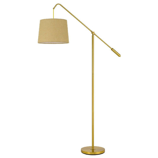 68 Inch Adjustable Arc Arm Design Metal Floor Lamp Brass