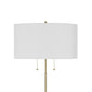 64 Inch Metal Floor Lamp With Pull Chain Switch Brass