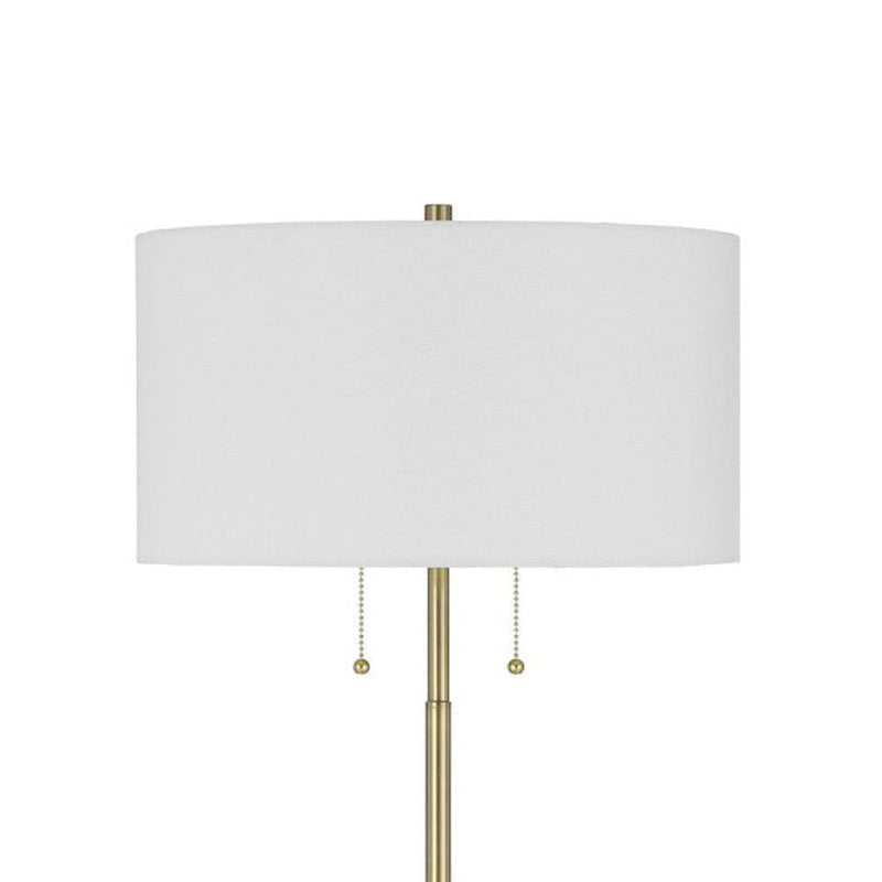 64 Inch Metal Floor Lamp With Pull Chain Switch Brass-zoom-