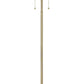64 Inch Metal Floor Lamp With Pull Chain Switch Brass