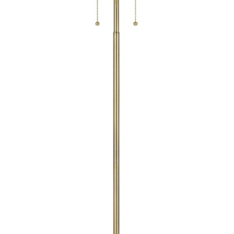 64 Inch Metal Floor Lamp With Pull Chain Switch Brass-zoom-
