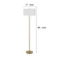 64 Inch Metal Floor Lamp With Pull Chain Switch Brass