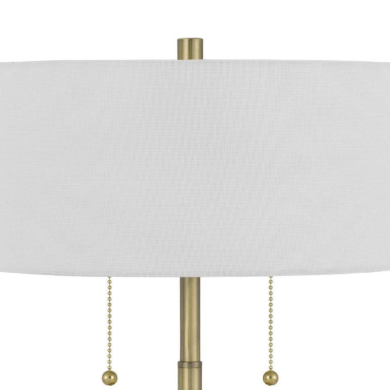 20 Inch Metal Table Lamp with Pull Chain Switch Brass-zoom-