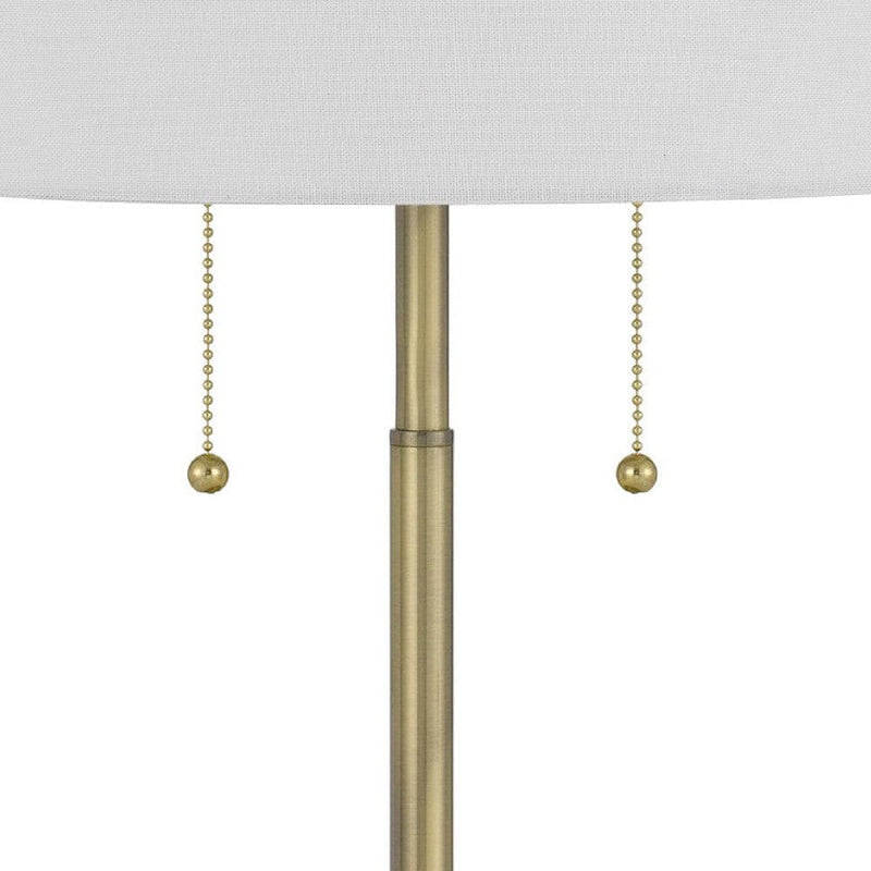 20 Inch Metal Table Lamp with Pull Chain Switch Brass-zoom-