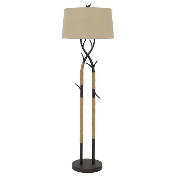 60 Inch Metal Tree Branch Base Floor Lamp Dimmer Black