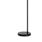 69 Inch Metal Arc Floor Lamp With Bamboo Shade Beige