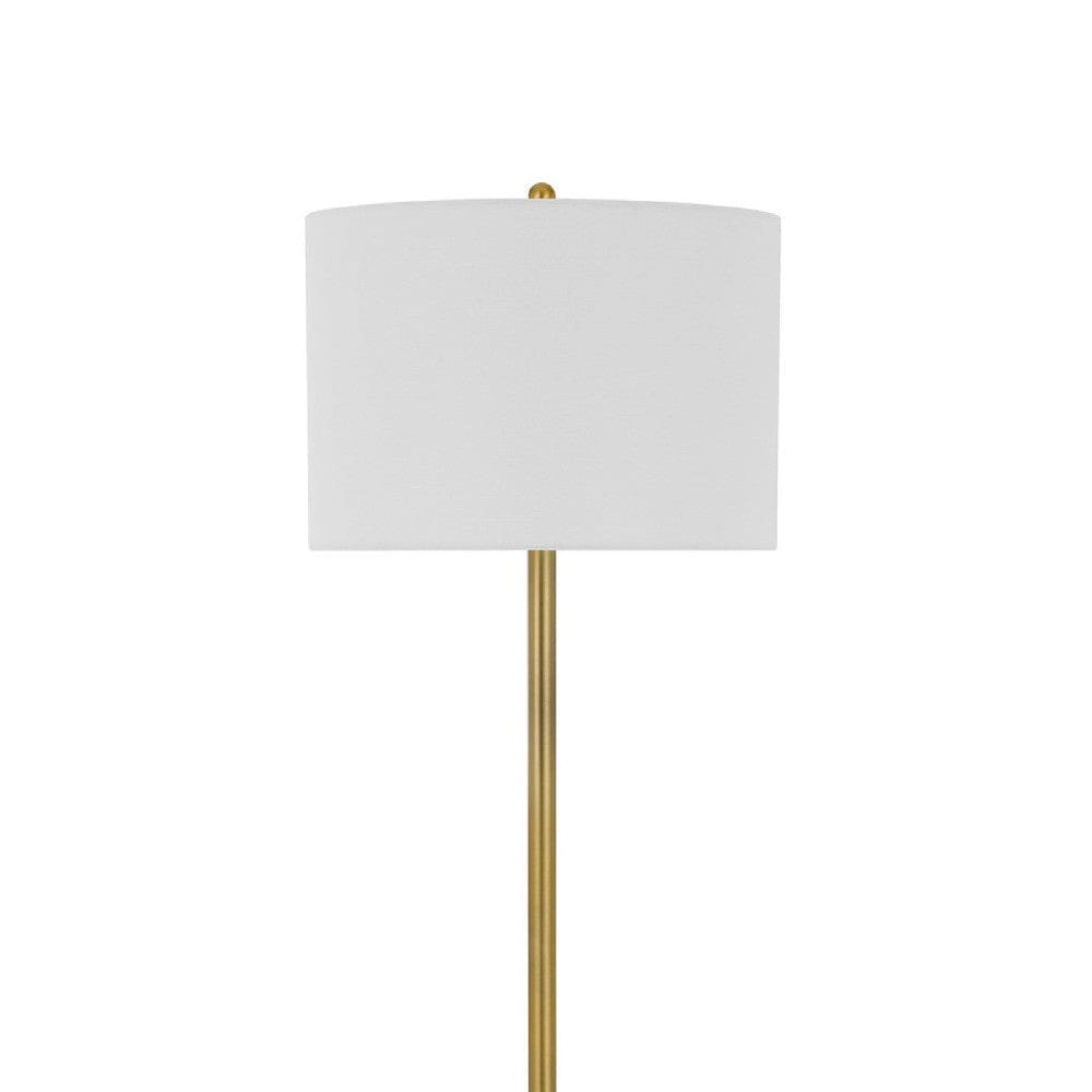 62 Inch Brass Floor Lamp Tray Dimmer 2 Usb Ports Matte Gold-zoom-2