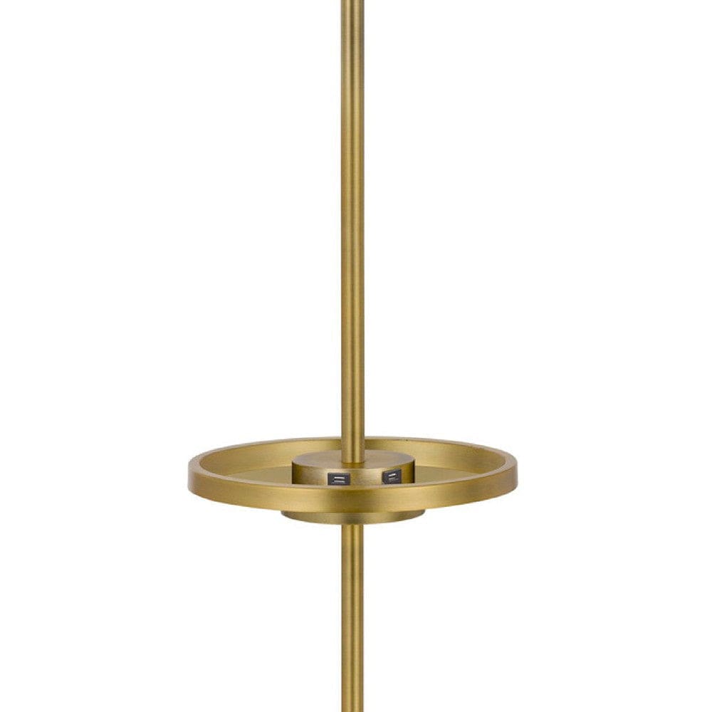 62 Inch Brass Floor Lamp Tray Dimmer 2 Usb Ports Matte Gold-zoom-3