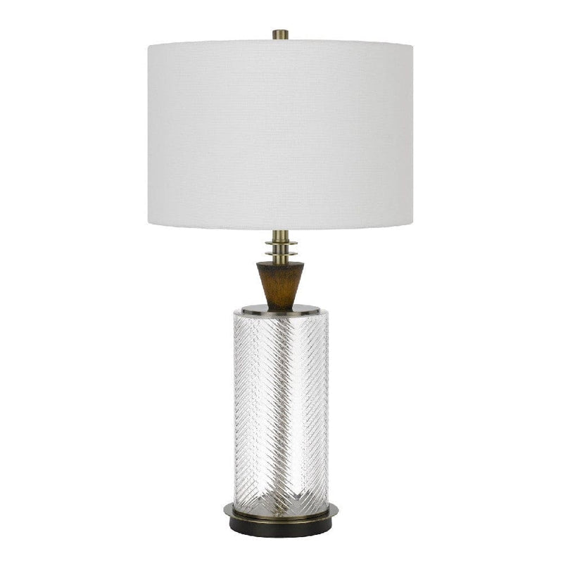 45 Inch Glass Table Lamp with Dimmer Clear Cylinder Base-zoom-