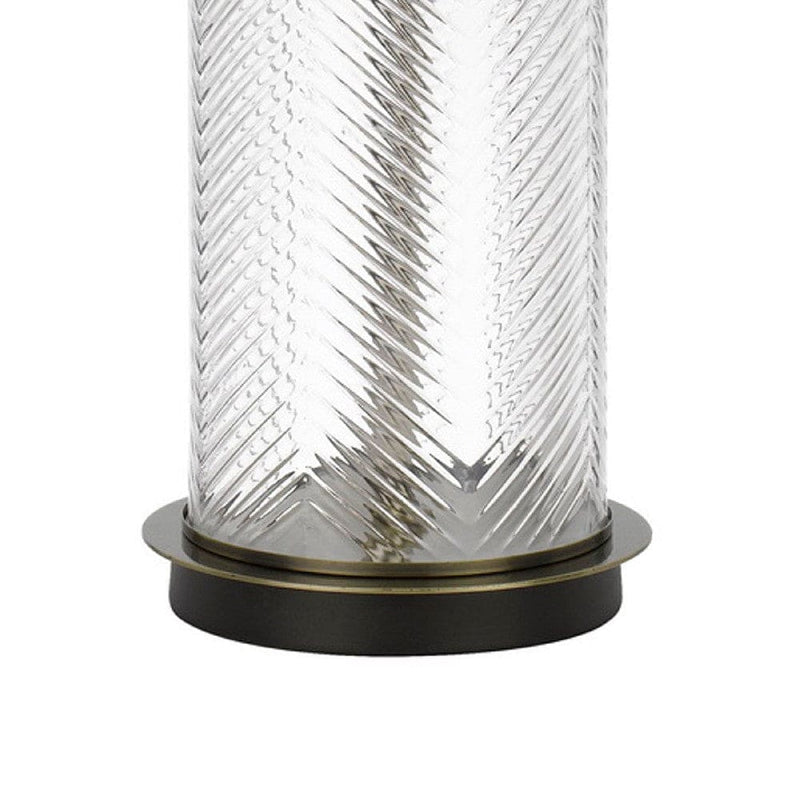 45 Inch Glass Table Lamp with Dimmer Clear Cylinder Base-zoom-