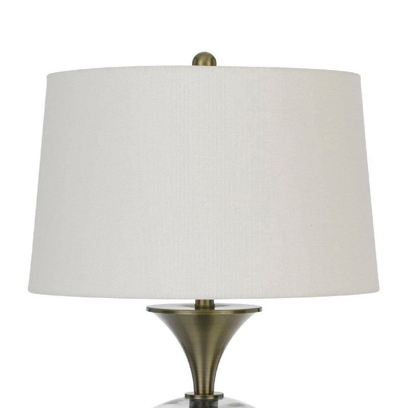 46 Inch Metal And Glass Globe Table Lamp Dimmer Brass Finish-zoom-