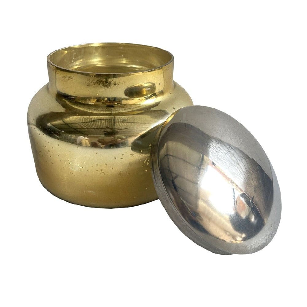 7 Inch Candle With Pot Shape Case With A Lid Gold-zoom-3