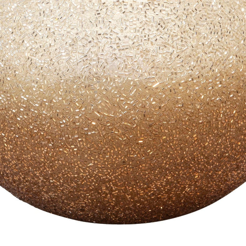 8 Inch Candle With Curved Round Case And Shimmery Details Gold-zoom-