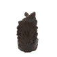 7 Inch Resin Candle Holder With Squirrel Design Brown