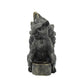 7 Inch Resin Candle Holder With Squirrel Design Black