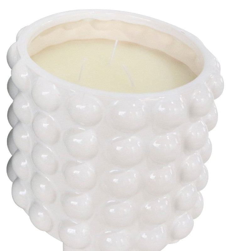8.5 Inch Citronella Candle With Bubble Pattern Set Of Two Blue And White-zoom-