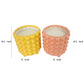 8.5 Inch Citronella Candle With Bubble Pattern Set Of Two yellow And Pink
