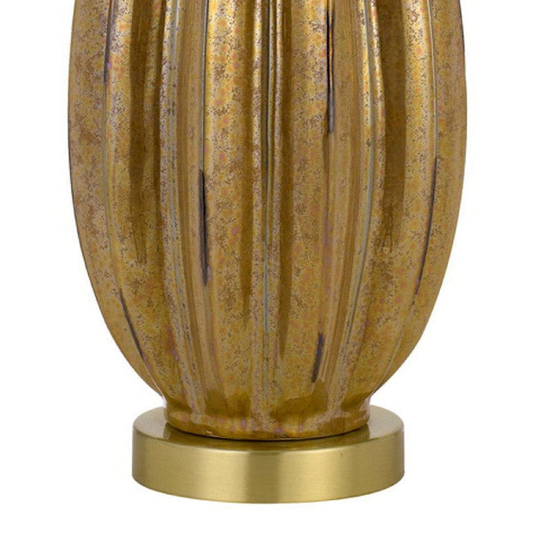 31 Inch Vintage Glass Table Lamp with Dimmer Antique Gold-zoom-