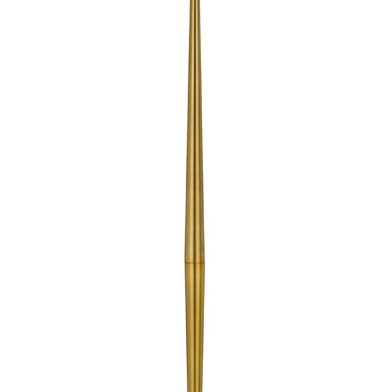 62 Inch Metal Floor Lamp Round Drum Shade Brass Body White-zoom-