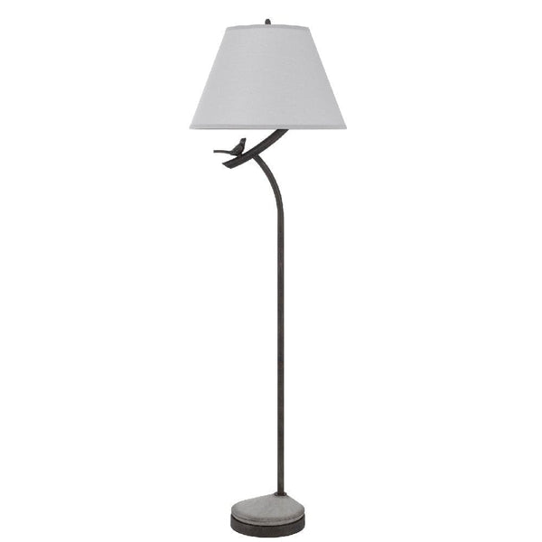 60 Inch Floor Lamp With Dimmer Sitting Bird Design Black