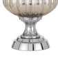 27 Inch Glass Turned Style Base Table Lamp with Dimmer Silver