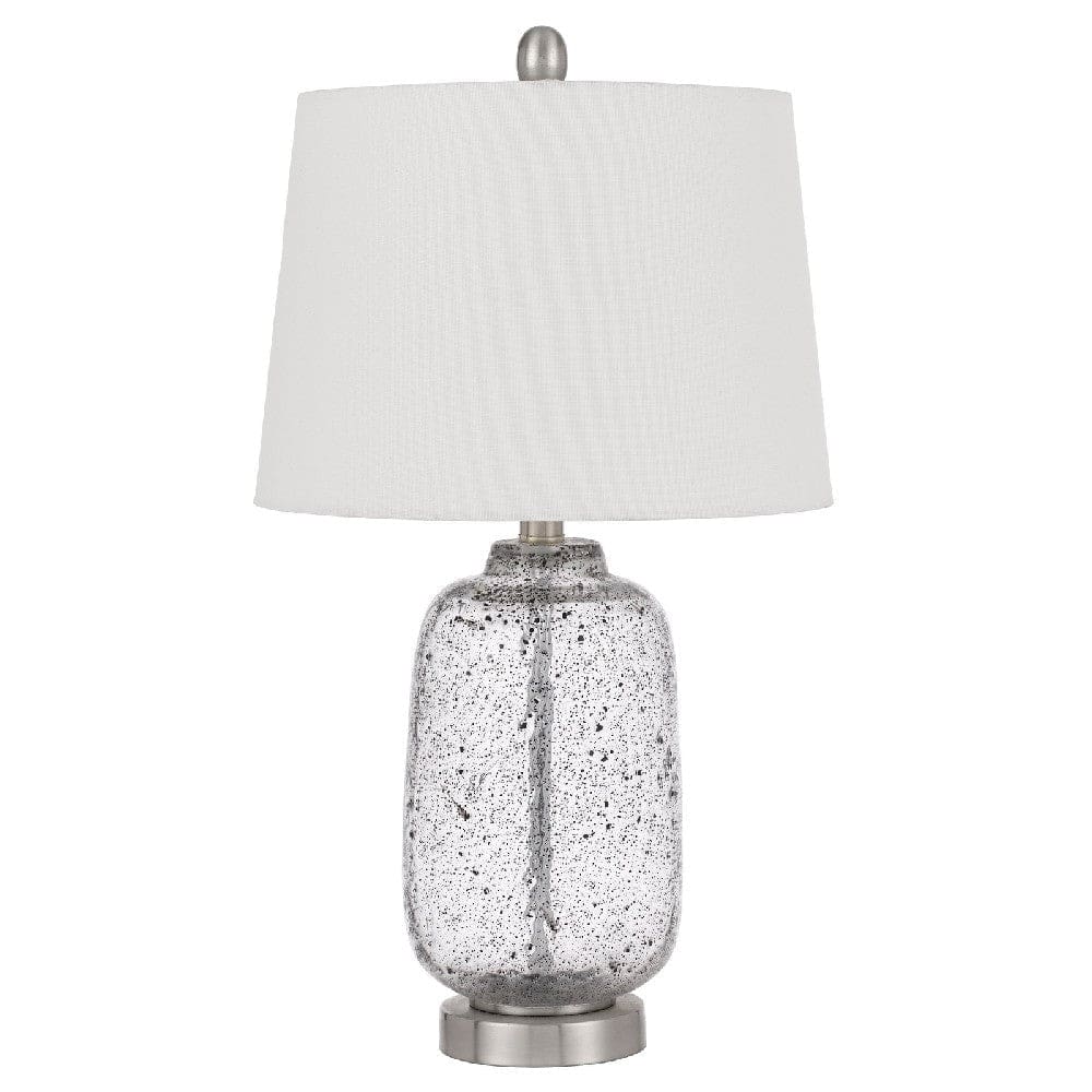 24 Inch Curved Speckled Glass Jar Base Table Lamp Clear-zoom-1